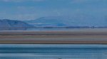 Westbound UP freight train crossing the Great Salt Lake Causeway / UP's Lucin Cutoff